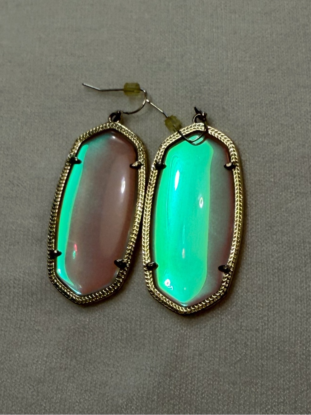 Kendra Scott Gold Drop Earrings in Dichroic Glass
